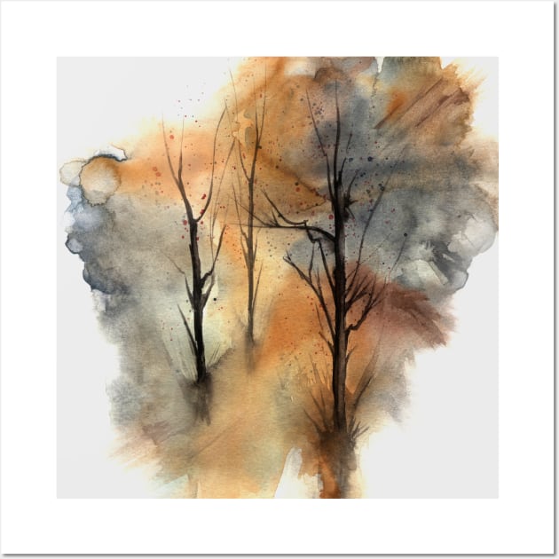 Watercolor Trees 03 Wall Art by MarcoGonzalez